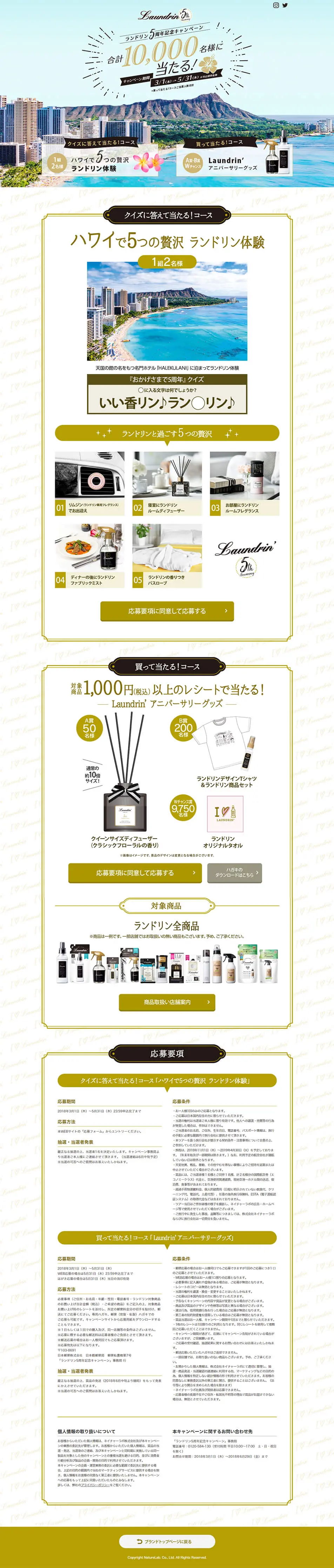 Laundrin LP design (Internet service / Gold tones / Cute style) PC version