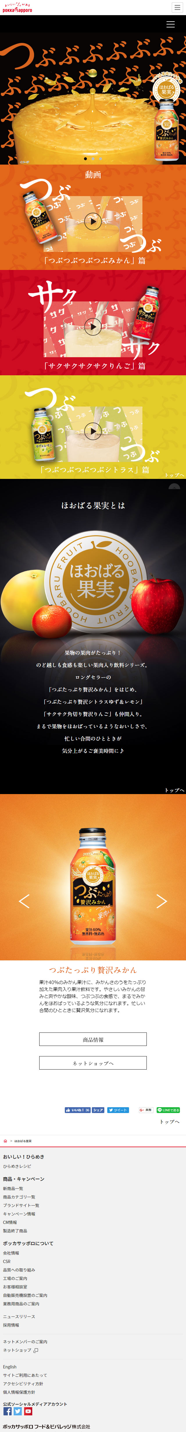 ほおばる果実のLPデザイン（飲料・お酒／カラフル（多色）系／派手系）
