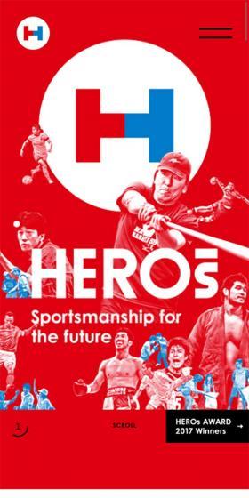 HEROsのLPデザイン(企業・会社・お店/レッド系/力強い系)スマホ版