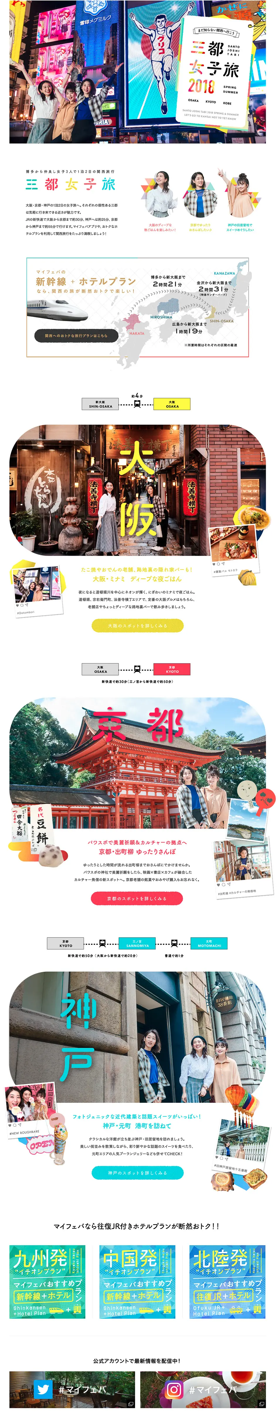 Recommended Kansai Tourist Spots for Spring/Summer 2018 LP design (Travel & Outdoor / Multi-color type / Cute style) PC version