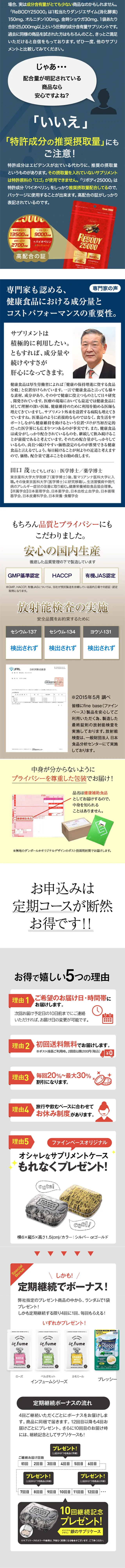 リボディ25000のLPデザイン（健康・美容食品・サプリ／ベージュ系／信頼・安心系）スマホ版