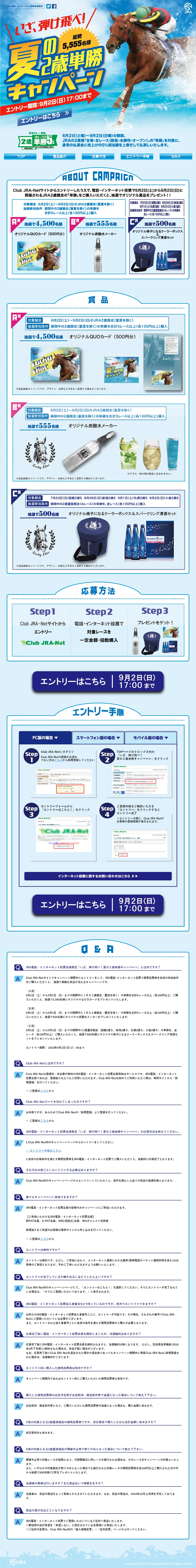 Summer Two-Year-Old Win Bet Campaign LP design (Services, Insurance, and Finance / yellow / Cool style) PC version