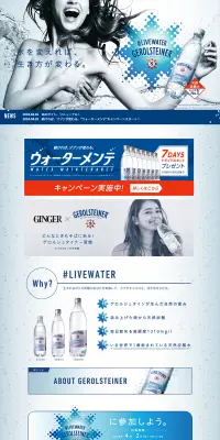 ゲロルシュタイナーのLPデザイン（飲料・お酒／ブルー系／キレイ系）PC版