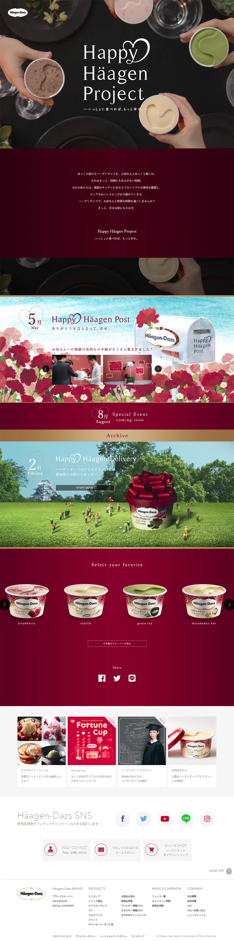 Haagen-Dazs Project LP design (Sweets and Snacks / Black-colored / Simple) PC version