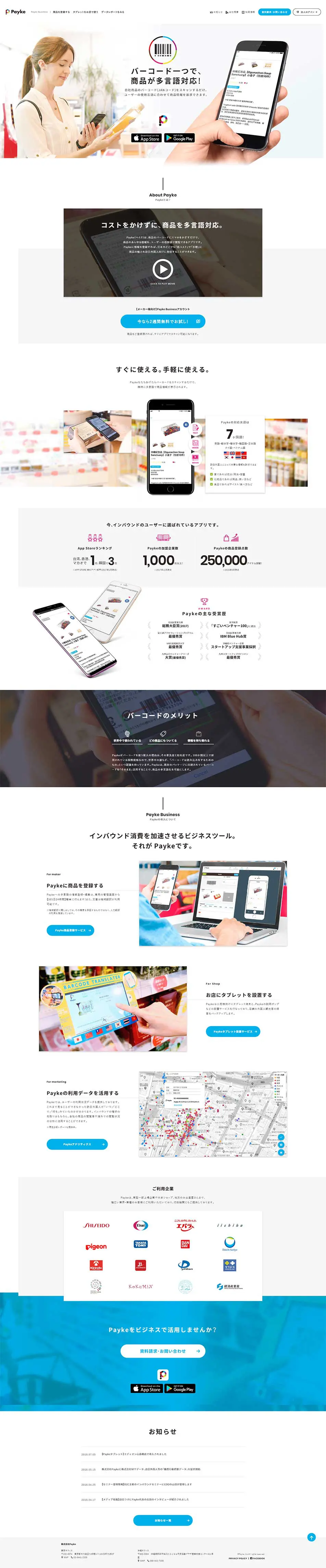 Payke LP design (Internet service / White-based / Simple) PC version