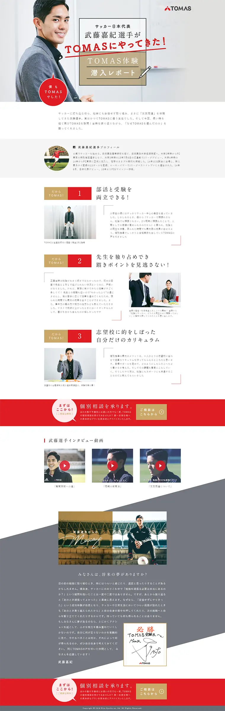 TOMAS Experience Immersion Report LP design (Learning Materials / Red tones / Arts) PC version