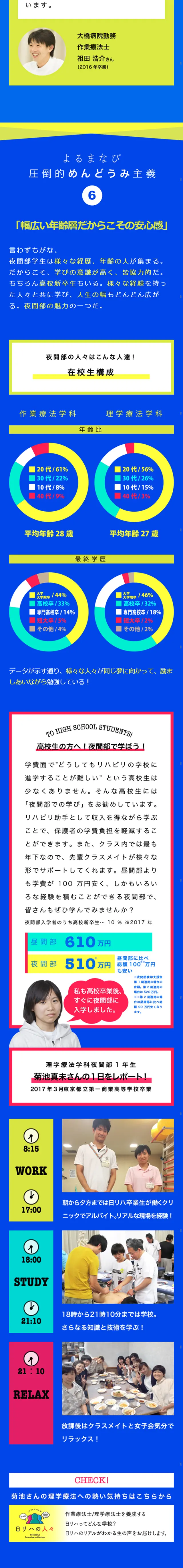 よるまなびのLPデザイン（学び・教材／イエロー系／にぎやか系）スマホ版