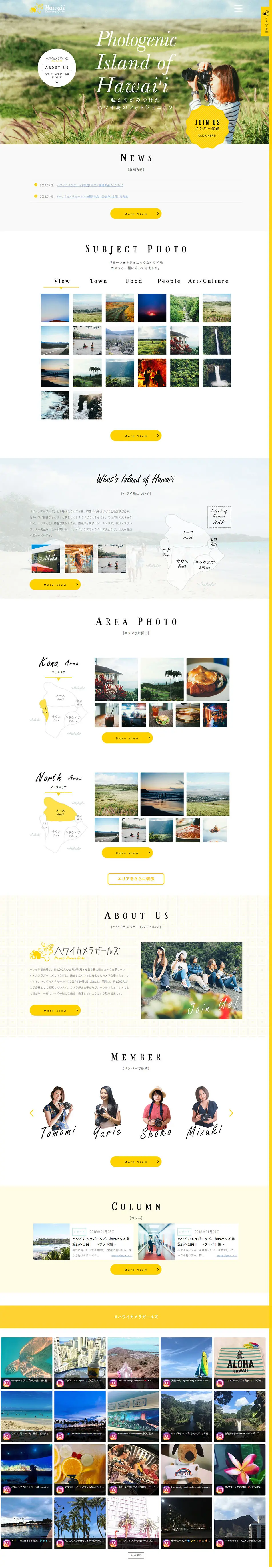 Hawaii Camera Girls LP design (Services, Insurance, and Finance / Shades of blue / Simple) PC version
