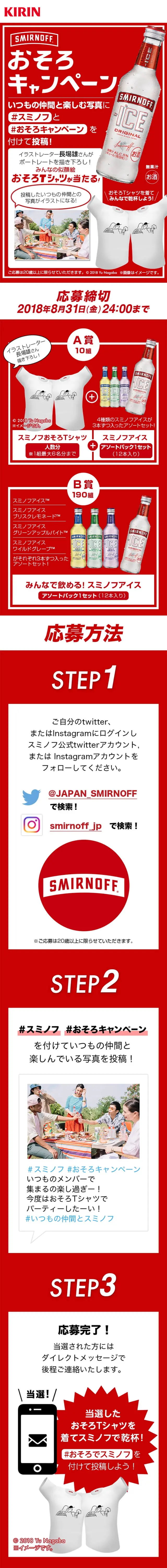 Smirnoff LP design (Internet service / Red tones / Strong) Mobile version