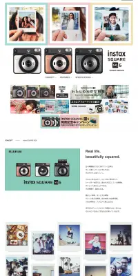 instax チェキのLPデザイン（家電・パソコン・通信機器／ホワイト系／シンプル系）PC版