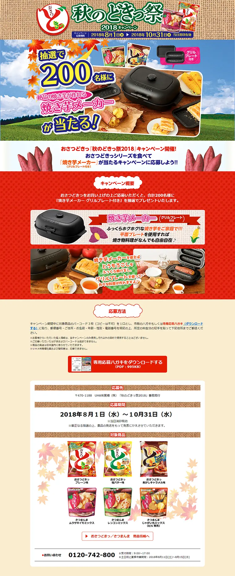 Aki no Dokitto Matsuri LP design (Services, Insurance, and Finance / Beige tones / Lively type) PC version