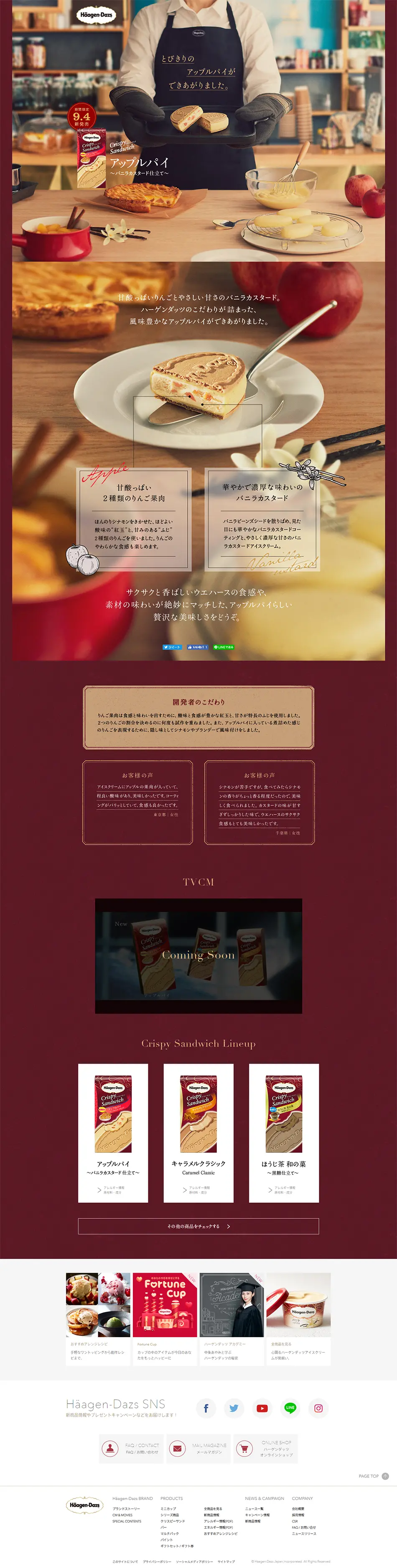 Apple Pie with Vanilla Custard LP design (Western confectionery / Red tones / Refined style) PC version