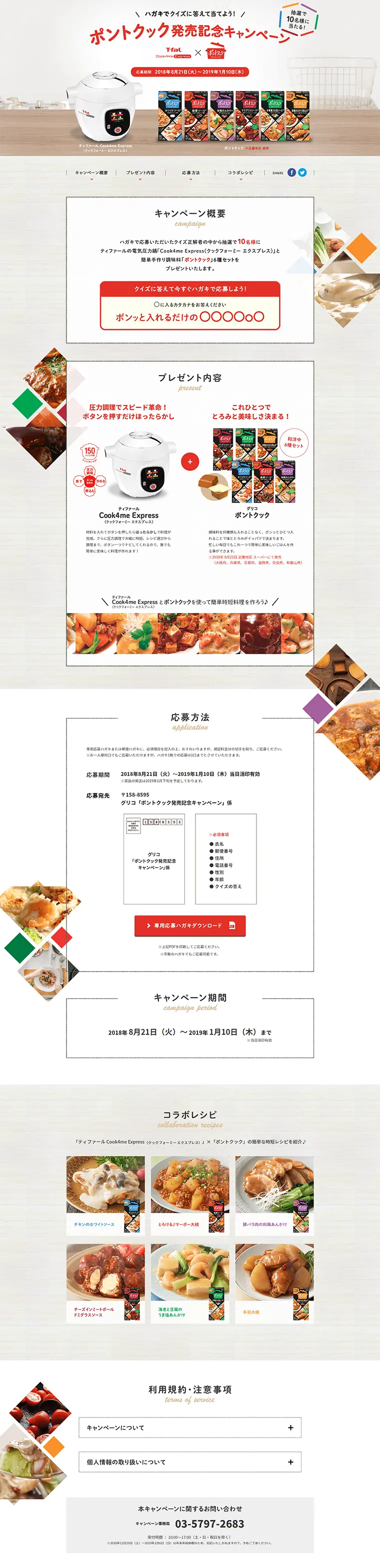 Pontokukku Launch Commemoration Campaign LP design (Services, Insurance, and Finance / Red tones / Simple) PC version