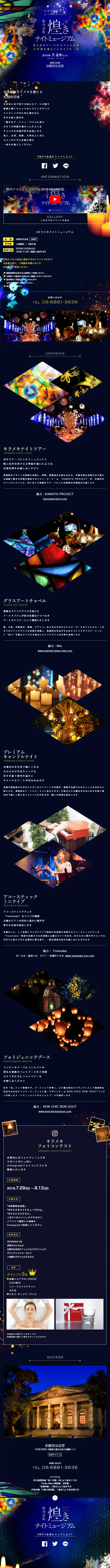 Sparkling Night Museum LP design (Services, Insurance, and Finance / Shades of blue / Refined style) Mobile version
