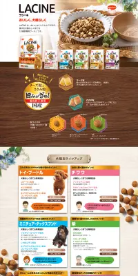 ラシーネのLPデザイン（ペット・花・DIY工具／ベージュ系／にぎやか系）PC版
