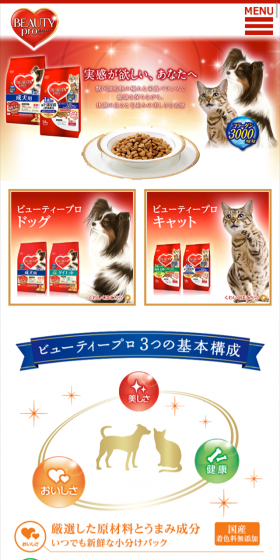 BeautyPro LP design (Pets, Flowers, DIY Tools / Red tones / Refined style) Mobile version