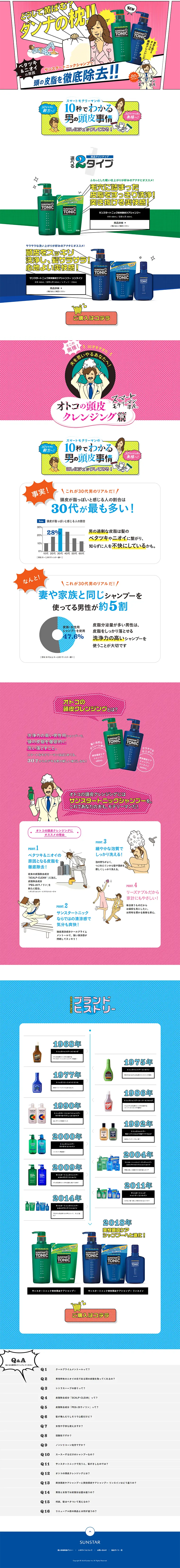 サンスタートニックシャンプー WOMANのLPデザイン（日用雑貨／ピンク系／にぎやか系）PC版