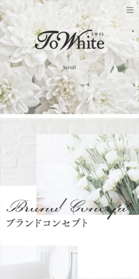 ToWhite LP design (goods / Shades of blue / Refined style) Mobile version