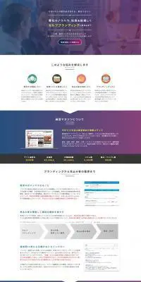 経営マガジンのLPデザイン（サービス・保険・金融／パープル系／シンプル系）PC版