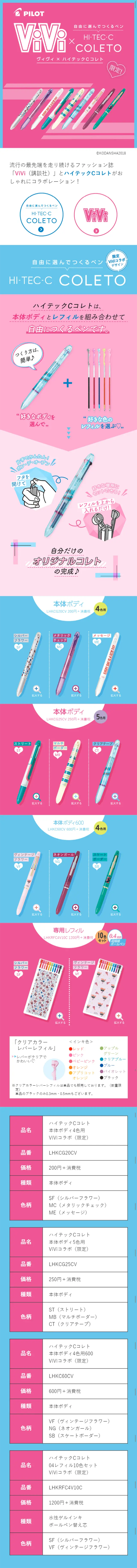 ViVi x HI-TEC-C COLET LP design (goods / Pink shades / Simple) Mobile version