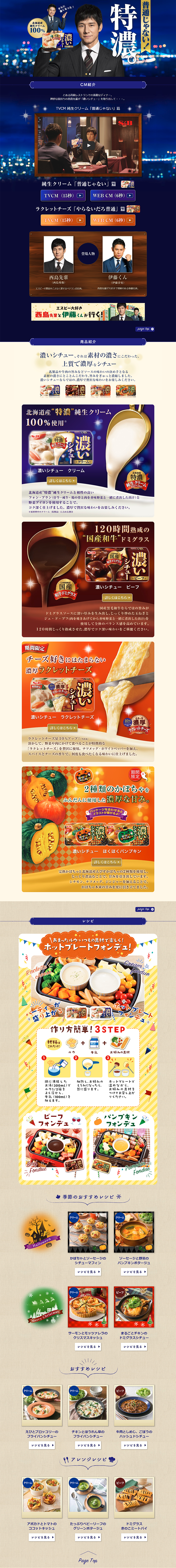 濃いシチューのLPデザイン（食品／ブルー（青色）系／キレイ系）
