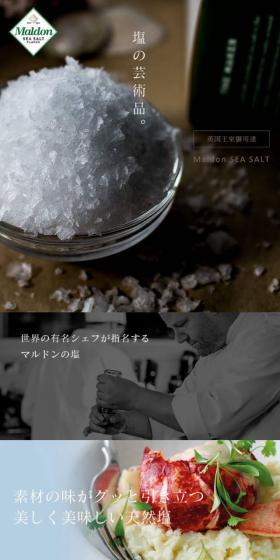 Maldon Sea Salt LP design (food / Shades of grey / Simple) Mobile version