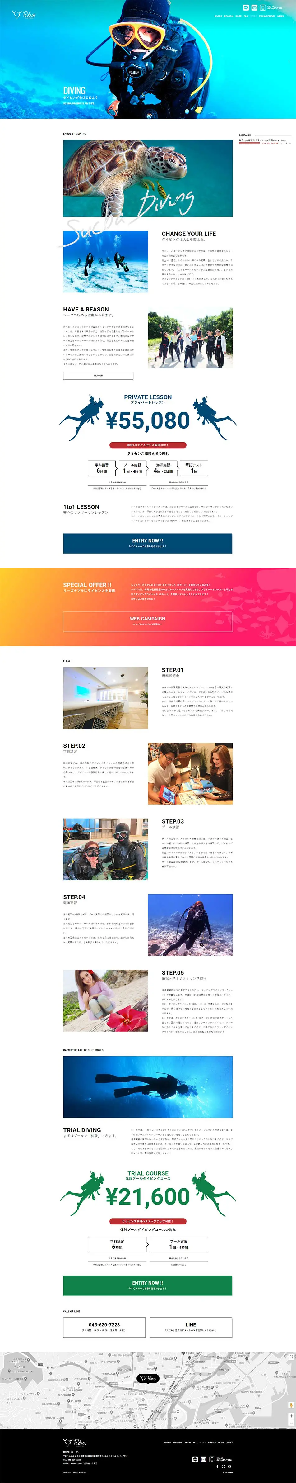 Reve LP design (Services, Insurance, and Finance / Multi-color type / Simple) PC version