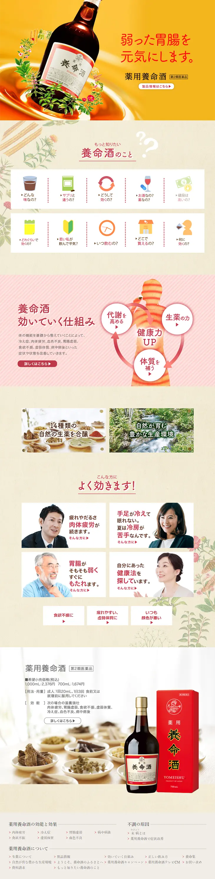 Medicinal Yomeishu LP design (Health and Beauty Foods and Supplements / Orange tones / Trust and Safety) PC version