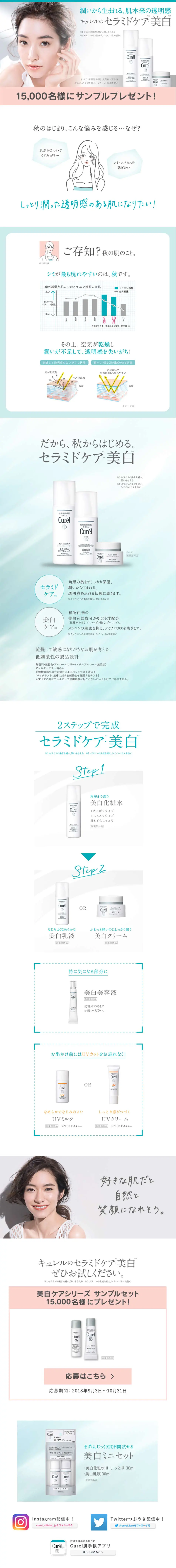 Ceramide Care and Whitening LP design (Beauty, Skincare, Fragrance / Shades of blue / Refined style) PC version