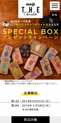 Meiji The Chocolate Special Box Present Campaign