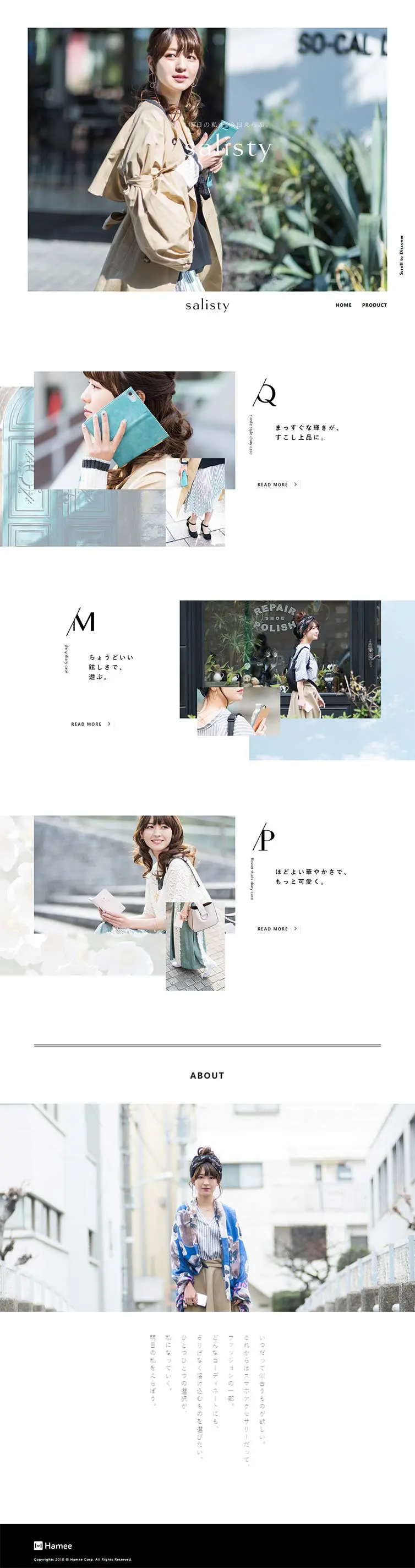 salisty LP design (fashion / White-based / Simple) PC version