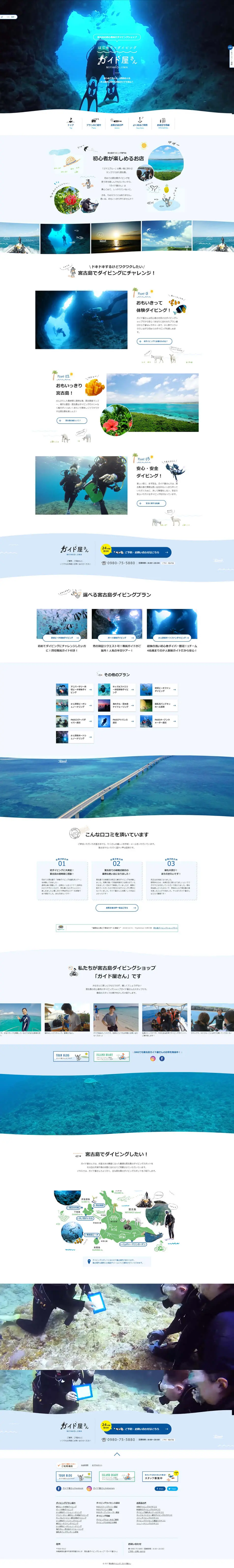 Dedicated diving guide LP design (Travel & Outdoor / Shades of blue / Simple) PC version
