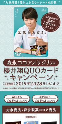 桜井翔QUOカードキャンペーン