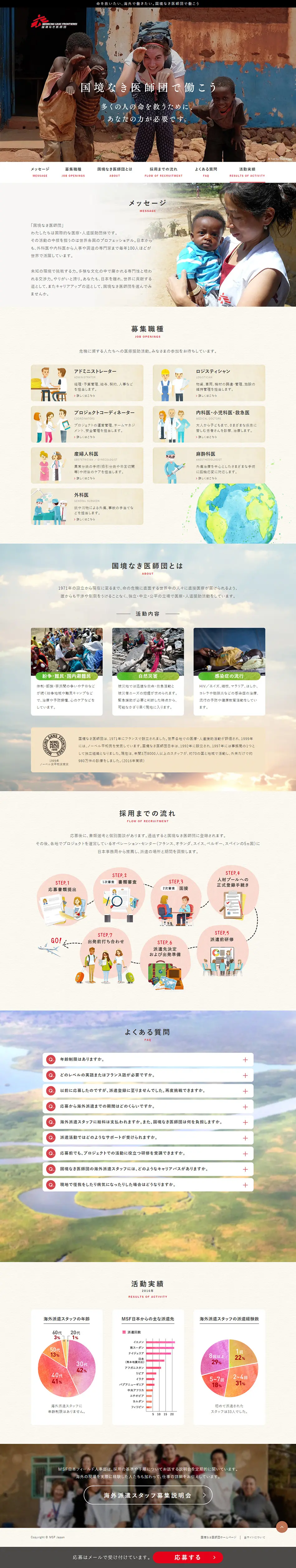 Doctors Without Borders LP design (Services, Insurance, and Finance / Beige tones / Trust and Safety) PC version