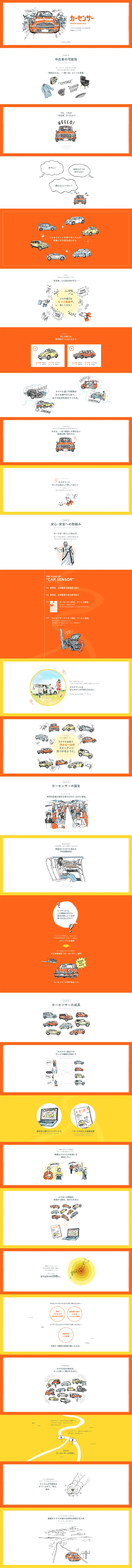 カーセンサーのLPデザイン（車・バイク・自転車／オレンジ系／シンプル系）PC版
