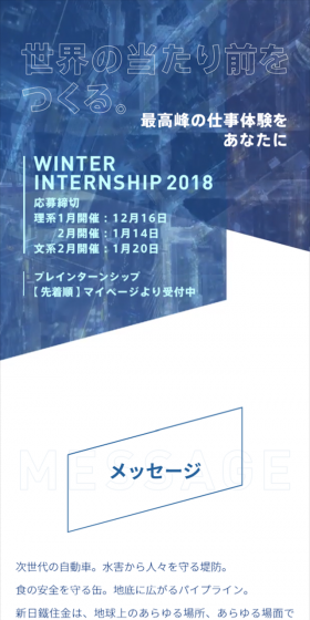 Internship LP design (recruitment / Shades of blue / Simple) Mobile version