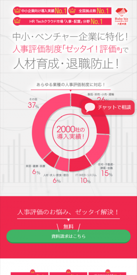 Zettai! Hyoka LP design (Internet service / Pink shades / Simple) Mobile version