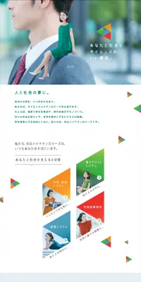 日立ハイテクノロジーズのLPデザイン（サービス・保険・金融／グリーン系／シンプル系）PC版