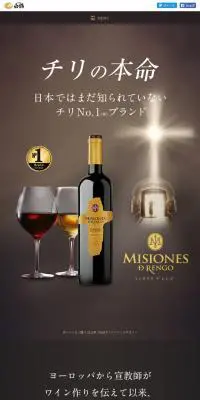 ミシオネス デ レンゴのLPデザイン（飲料・お酒／ブラウン系）スマホ版