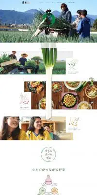 葱王のLPデザイン（食品／グリーン系／シンプル系）PC版