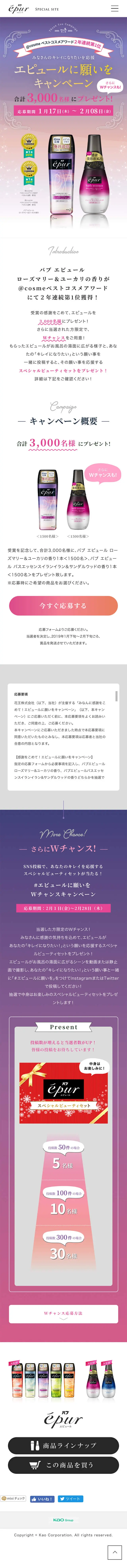 Epure Make a Wish Campaign LP design (Services, Insurance, and Finance / Purples / Refined style) Mobile version