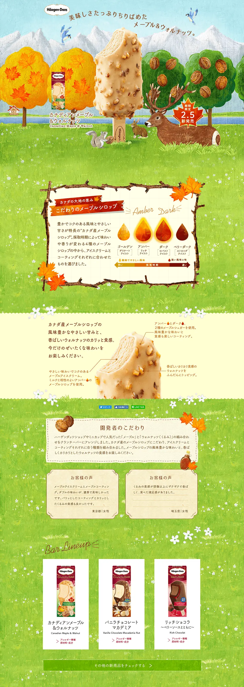 Canadian Maple & Walnuts LP design (Western confectionery / Green tones / Manga) PC version