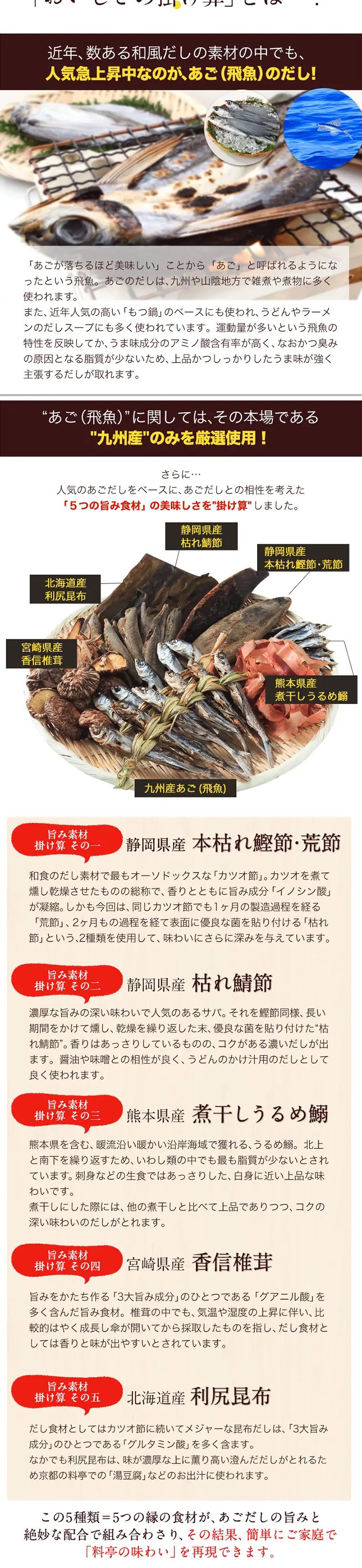 五縁のあご入だしのLPデザイン（食品／ブラック系／キレイ系）PC版