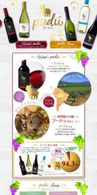 プードゥのLPデザイン（飲料・お酒／ホワイト系／かわいい系）PC版