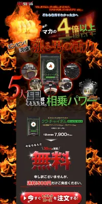 クラチャイダムBLACK-MAXのLPデザイン（健康・美容食品・サプリ／オレンジ系／にぎやか系）PC版