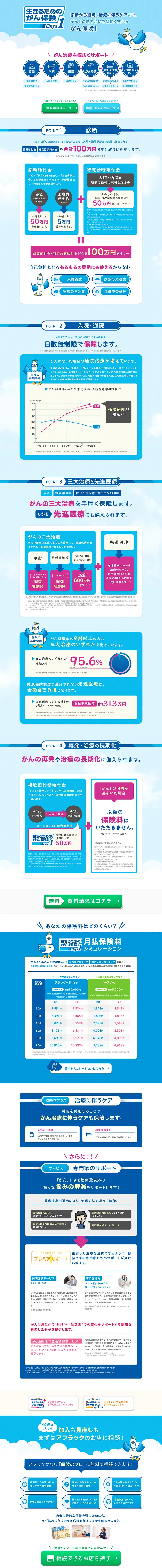 Cancer Insurance for Life Days 1 LP design (Services, Insurance, and Finance / Shades of blue / Trust and Safety) PC version