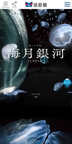 海月銀河のLPデザイン（サービス・保険・金融／ブラック系／神秘系）スマホ版