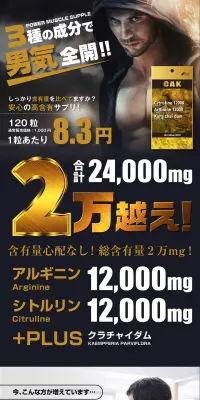 アルギニン ＆ シトルリン 12000 ＋ クラチャイダムのLPデザイン（健康・美容食品・サプリ／ゴールド系／かっこいい系）PC版