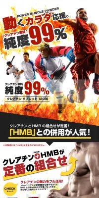 クレアチン タブレット 120粒のLPデザイン（健康・美容食品・サプリ／オレンジ系／かっこいい系）PC版