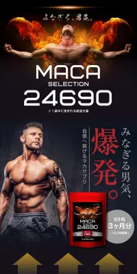 マカ セレクションのLPデザイン（健康・美容食品・サプリ／ゴールド系／かっこいい系）PC版